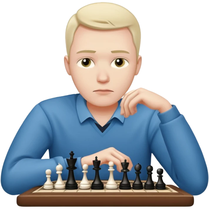 he plays online chess emoji