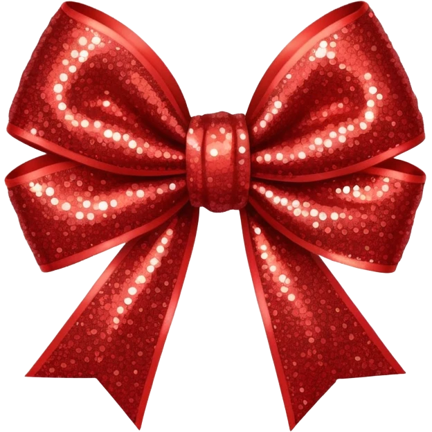 red glitter bow emoji