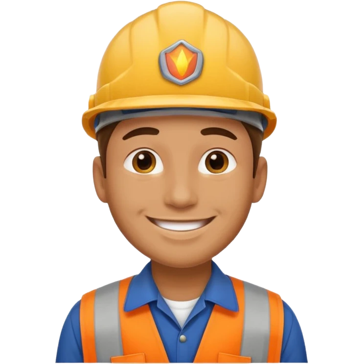 men wear worker's uniform emoji