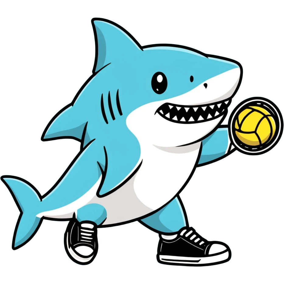 Tiburón con tenis  emoji