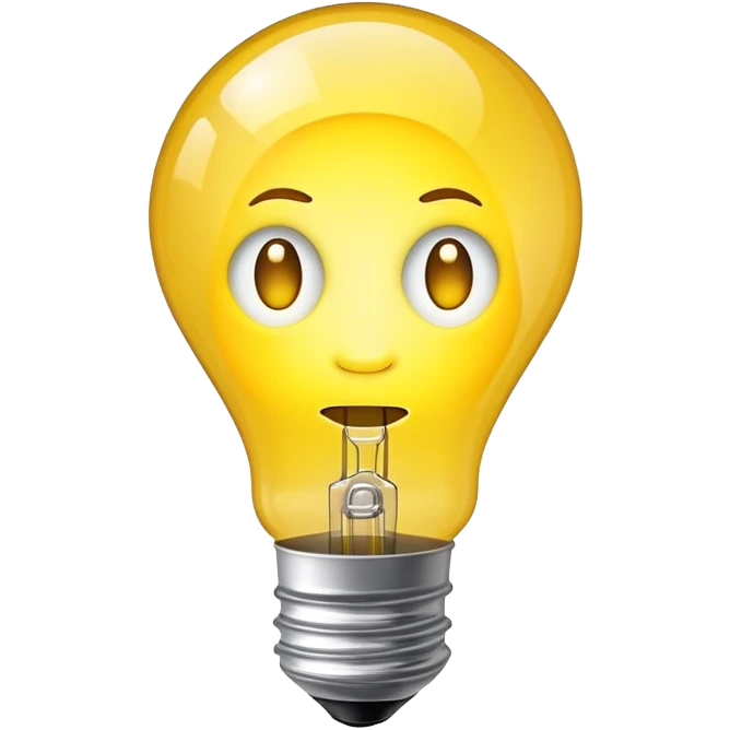Lightbulb with a face  emoji