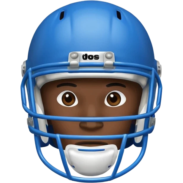 College football player helmet in blue color emoji