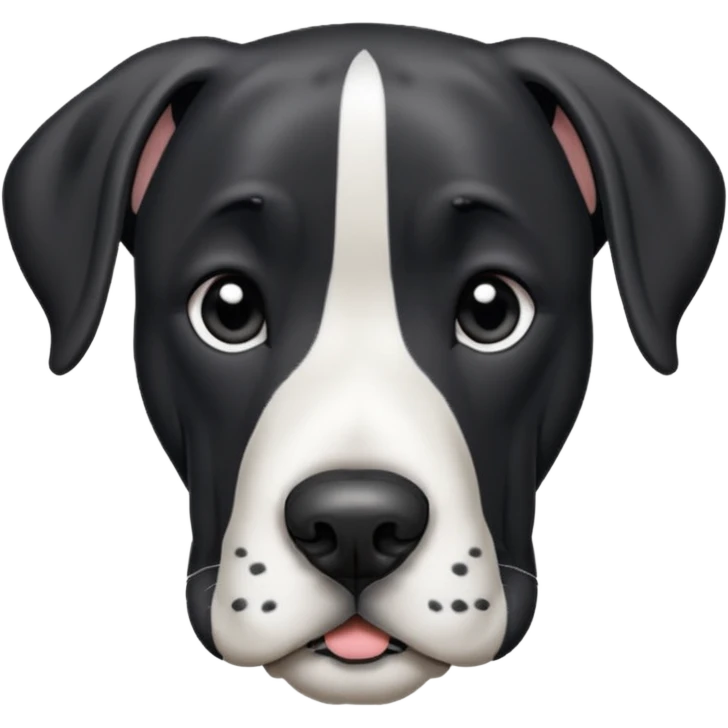 black and white great dane emoji