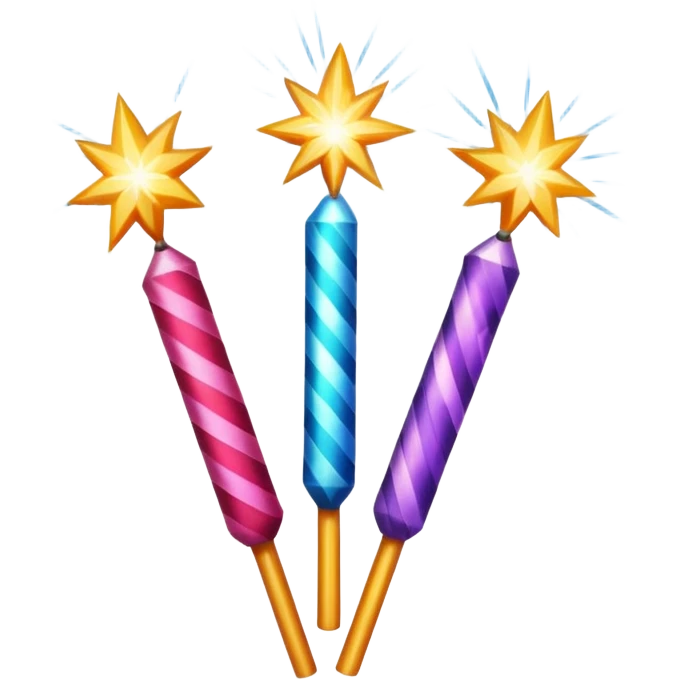 sparklers new year emoji