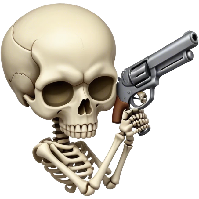 skull with a gun emoji