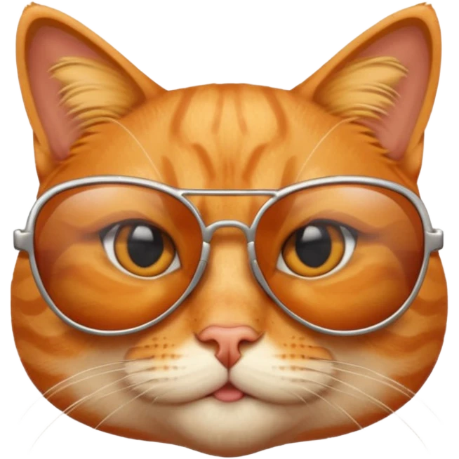 cat wearing sunglasses, simple and expressive emoji