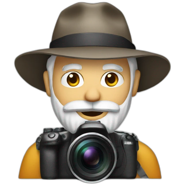 Wild photographer with White beard emoji
