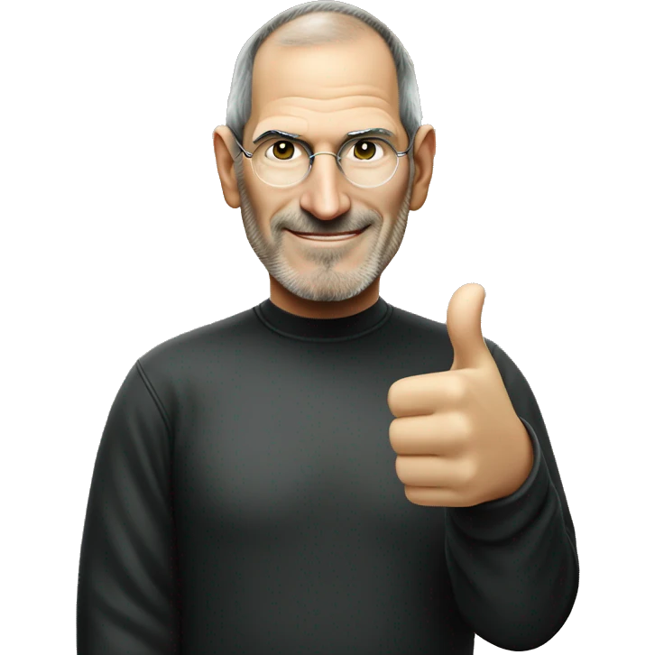 Steve Jobs thumbs up emoji