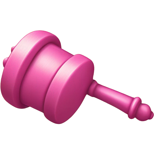 Pink gavel emoji