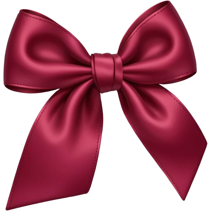 Maroon mini bow emoji