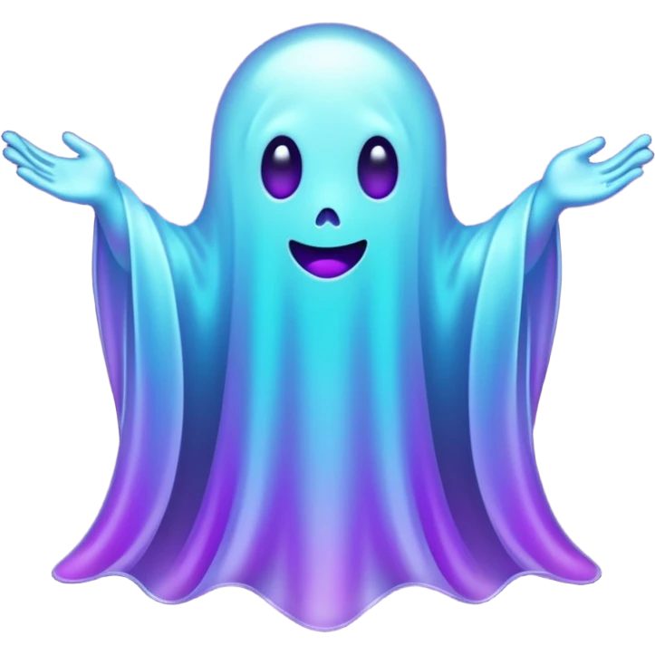 glitter purple and cian ghost glory emoji