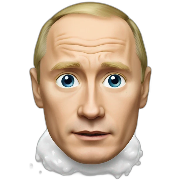 Putin with white glue drops on his face emoji
