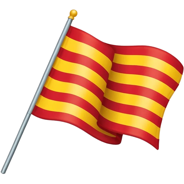 Yellow and red flag emoji