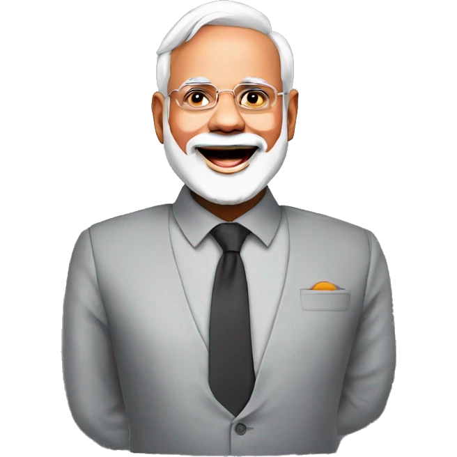 Prime minister narendra modi in a comedy club emoji