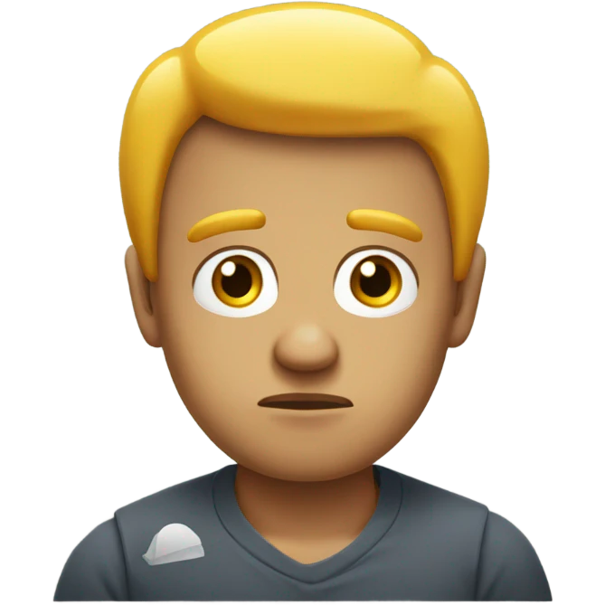 sad guy in mcdonalds shirt emoji