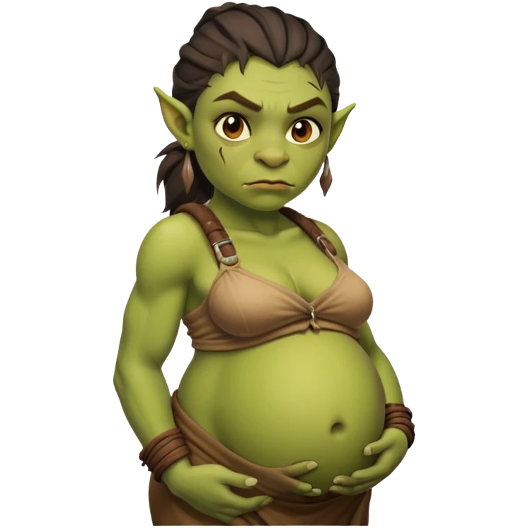 🧌🤰🏽 make one with these together clean emoji