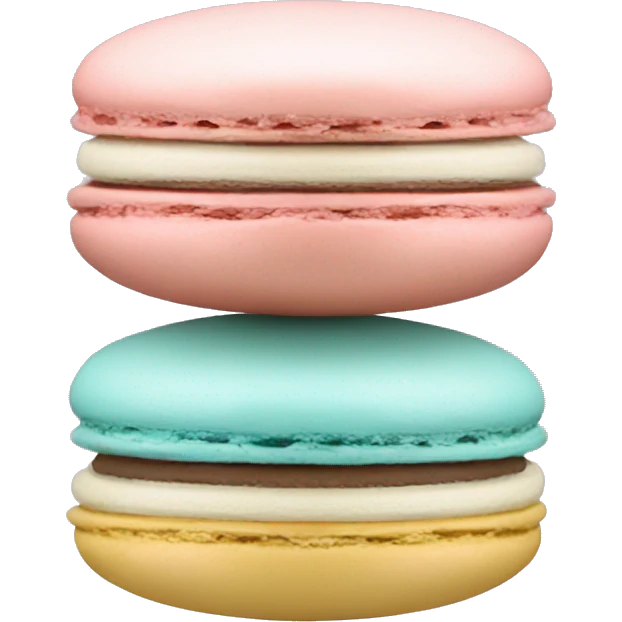 Pastel coloured macrons emoji