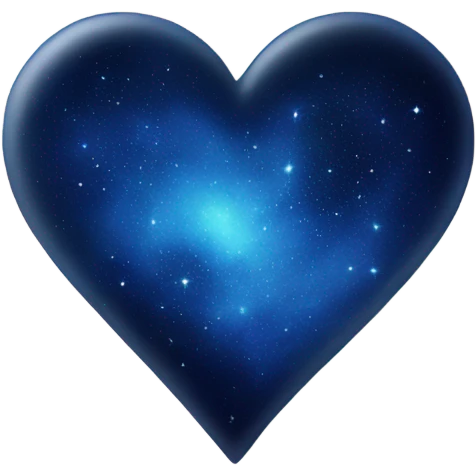 Midnight blue galaxy heart  emoji