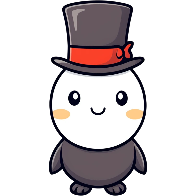 Penis wearing top hat emoji