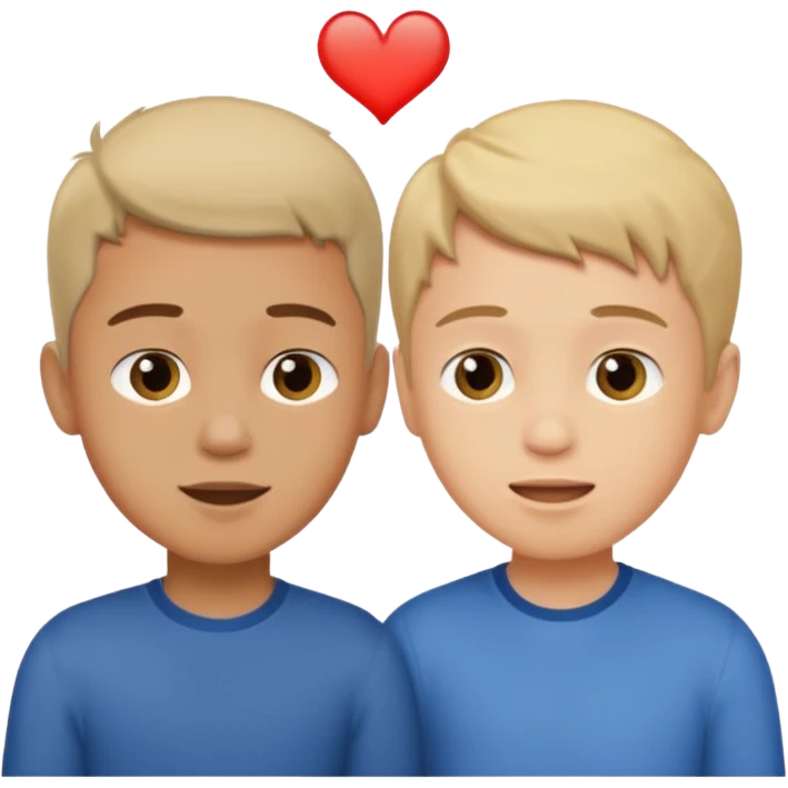 Two boys talking to each other. emoji