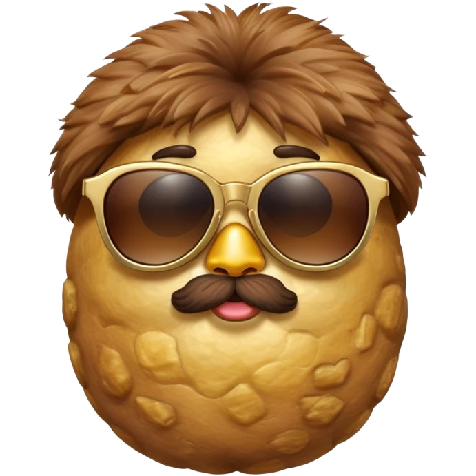 Extremely small baked potato wearing sunglasses  emoji