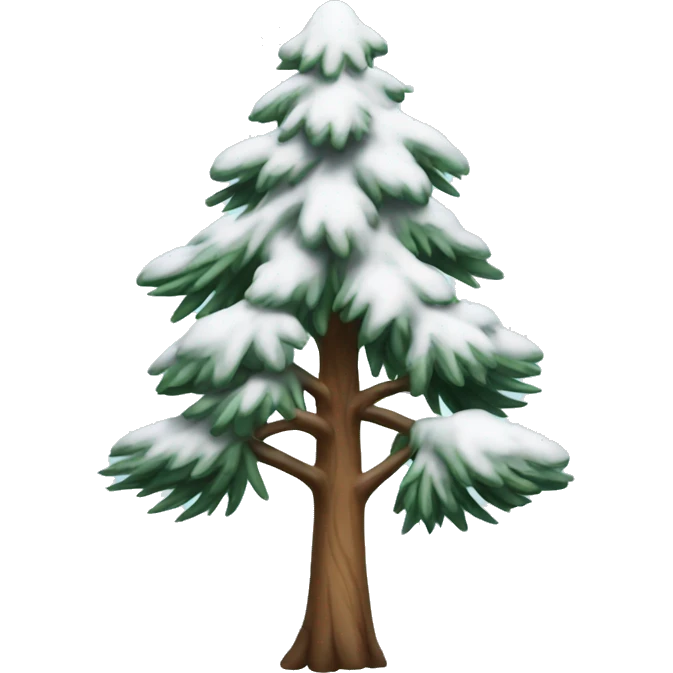Snowy pine tree emoji