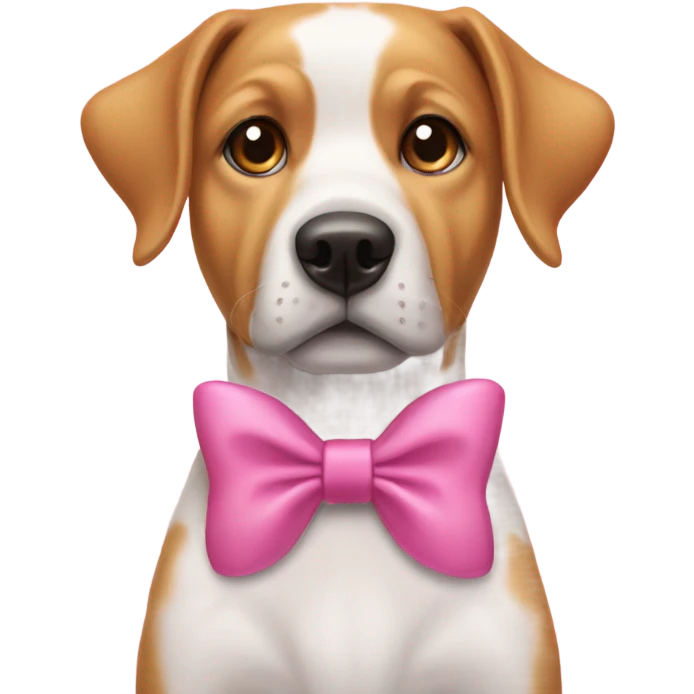 dog with pink bow emoji