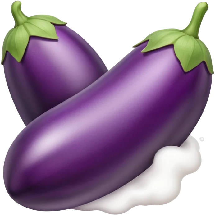 Eggplant with foam emoji