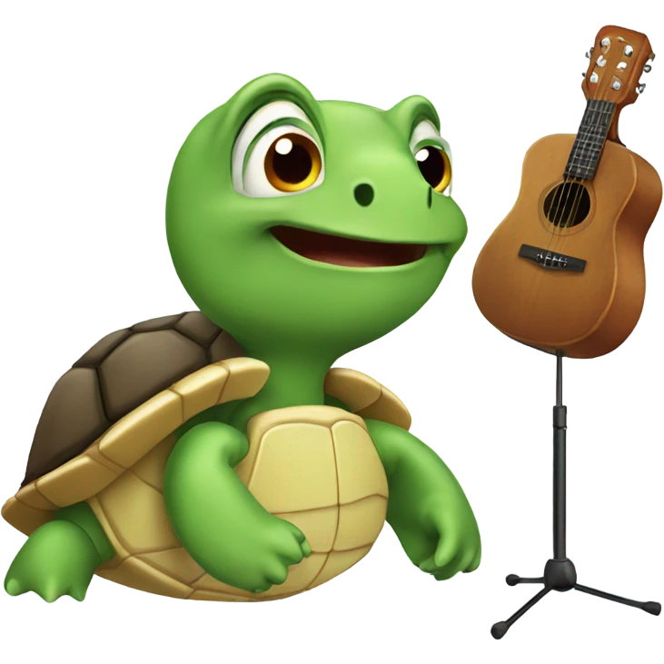 Singing turtle emoji