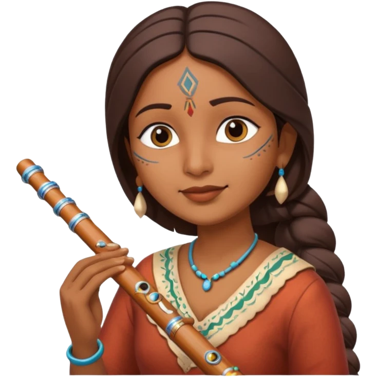 Flute indian women emoji