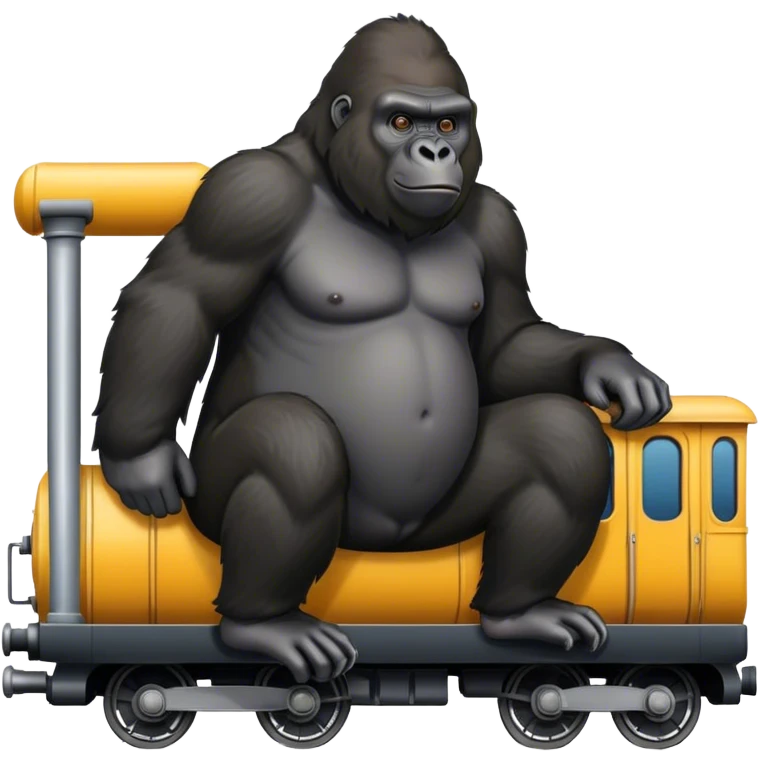 gorilla in train emoji