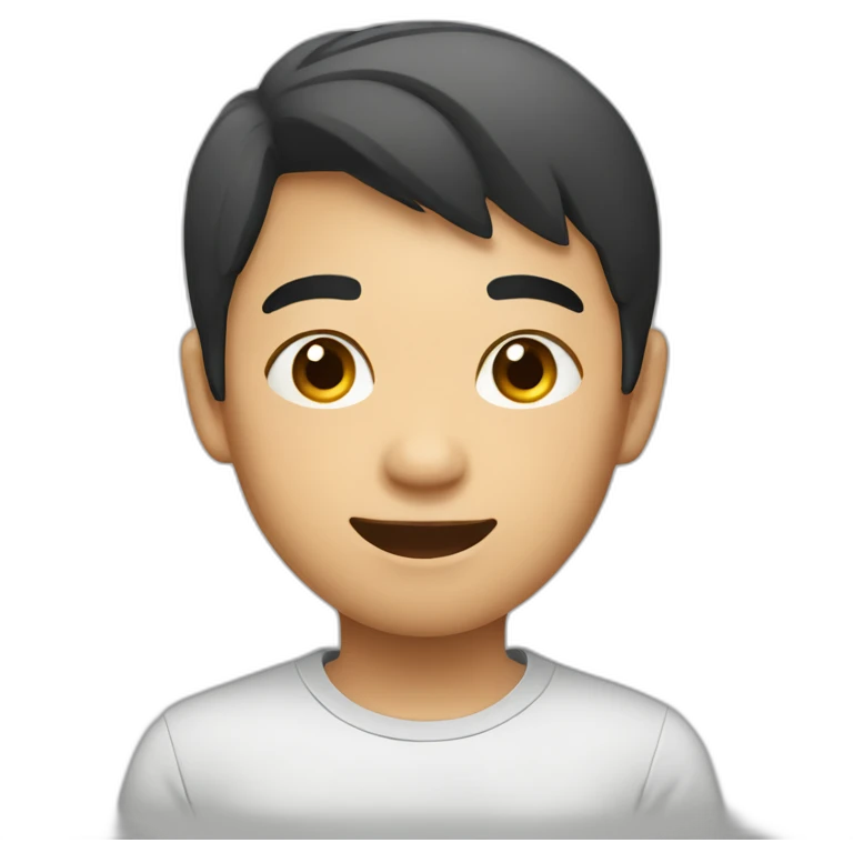 Asian boy in briefa emoji