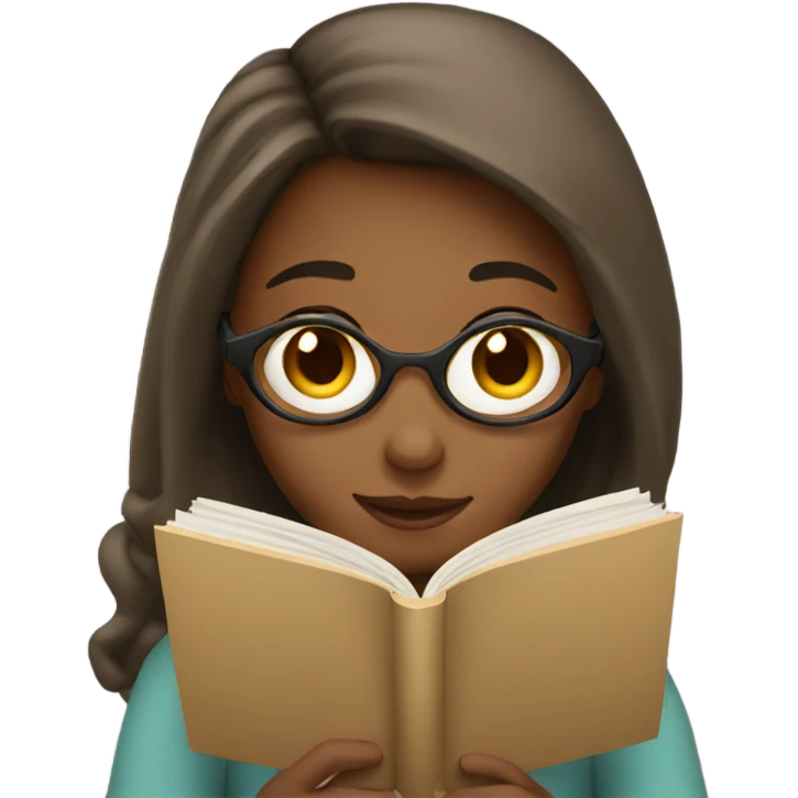 girl reading emoji
