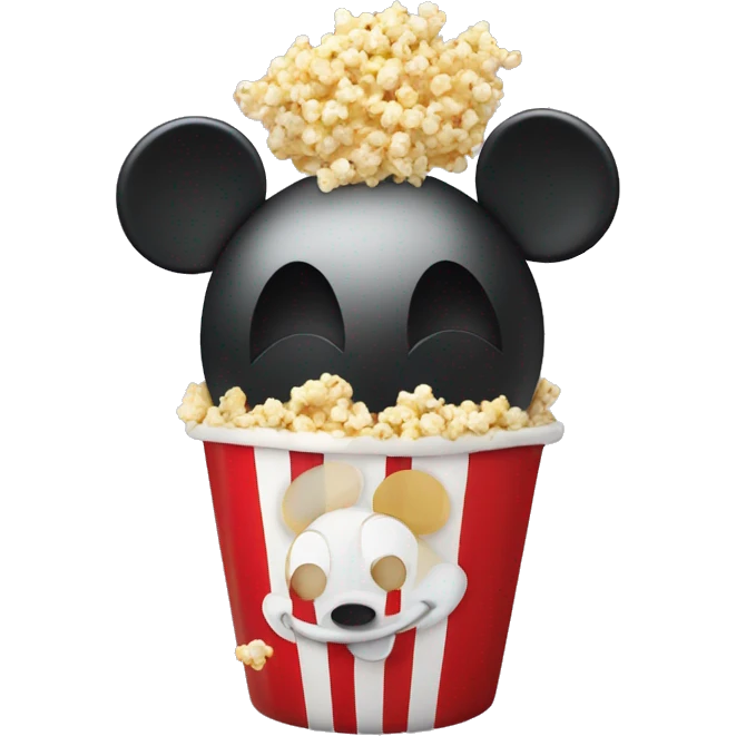 Cue Micky mouse with popcorn on top of its head emoji