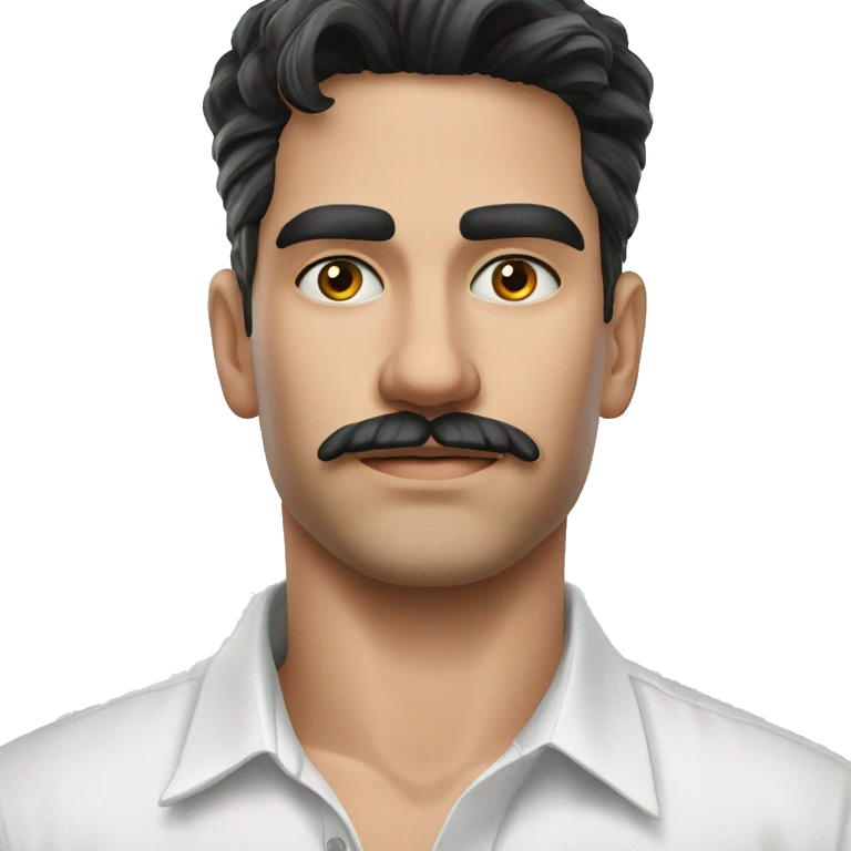 confident man in white shirt emoji