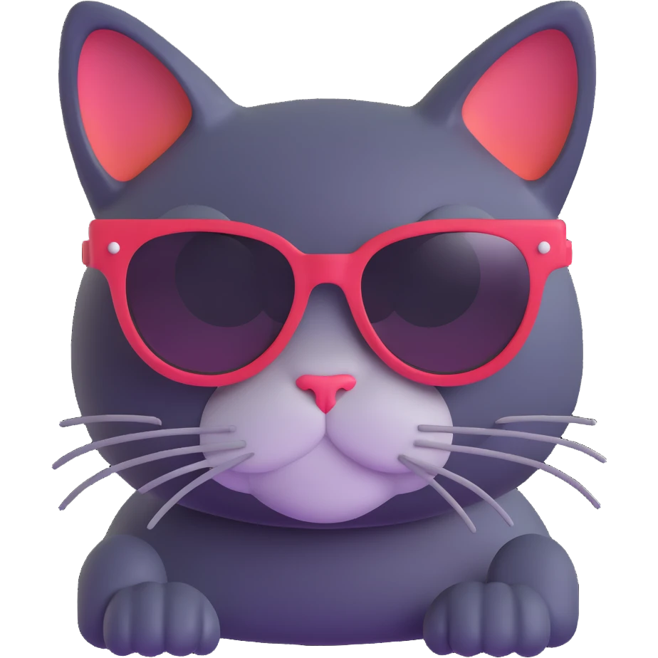 cat wearing sunglasses emoji