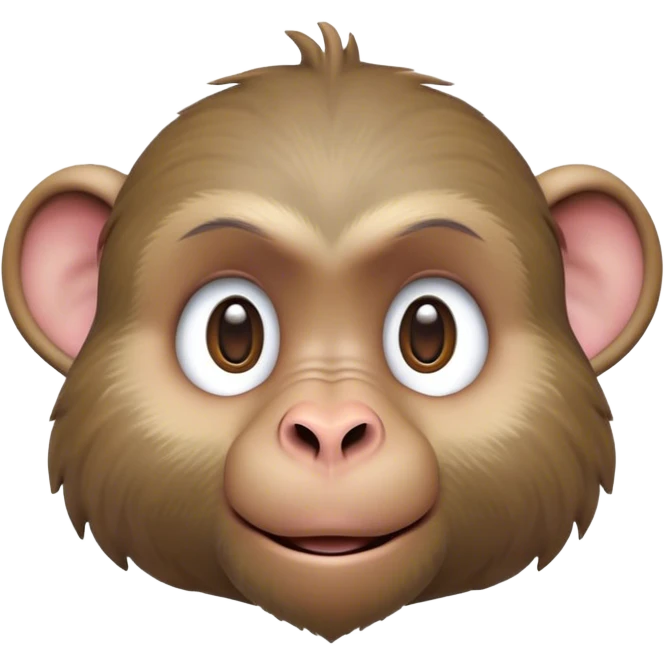 Cinematic Realistic Cute Baboon Portrait Emoji, Head tilted playfully and inquisitively, featuring a compact, sturdy build with a distinctly textured, expressive face characterized by bright, curious eyes and a subtly softened snout, rendered with realistic earthy detail and natural highlights, high shine, affectionate and spirited, styled with a touch of jungle whimsy, soft glowing outline, capturing the essence of a mischievous yet endearing baboon that appears ready to leap playfully out of the screen! emoji