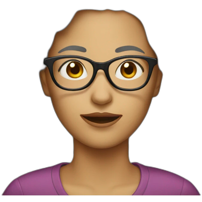 woman with glasses emoji