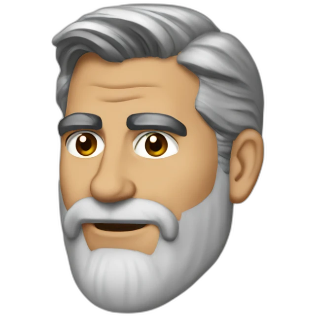 Bearded George Clooney emoji