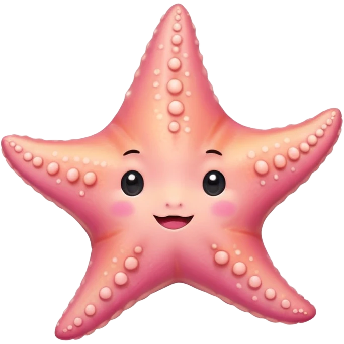 very cute aesthetic starfish with small cheeks, bright but soft colors, especially charming emoji