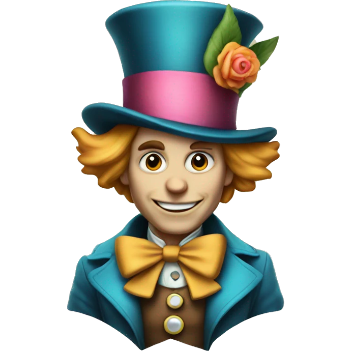 Alice in Wonderland The Mad Hatter character emoji