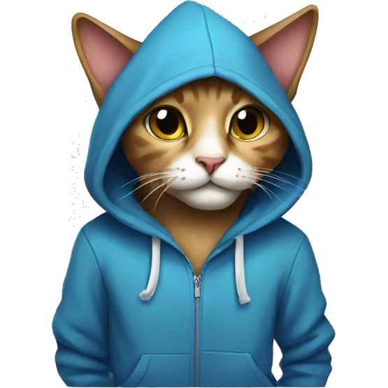 Cat wearing hoodies  emoji