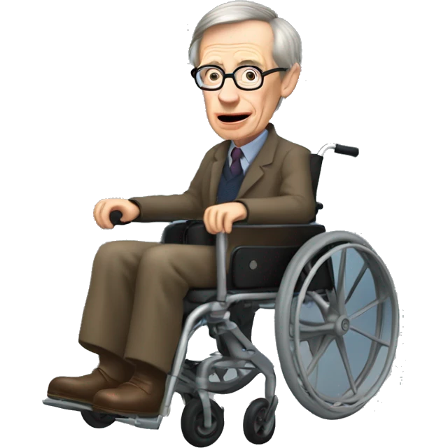 Stephen hawkings in a wheel chair emoji