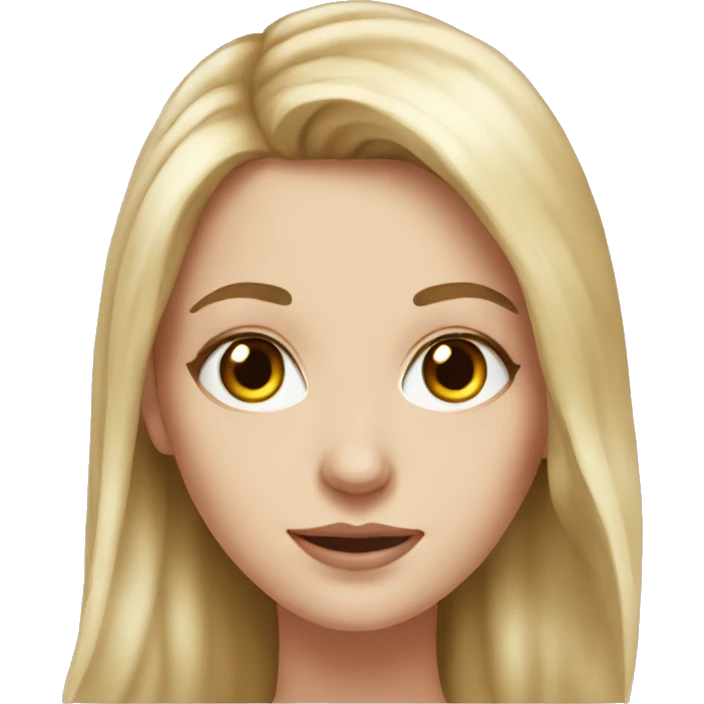 realistic portrait of a white girl  emoji