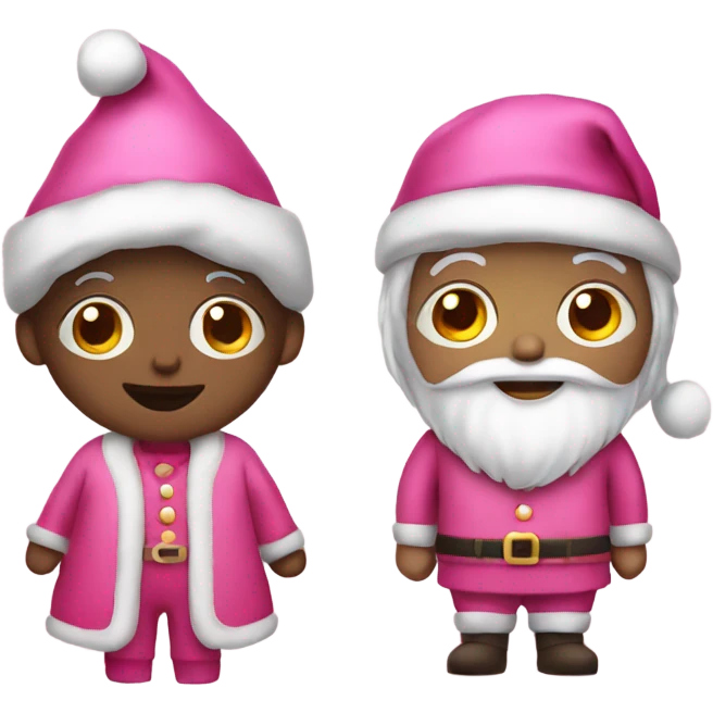 Santa and a pink outfit emoji
