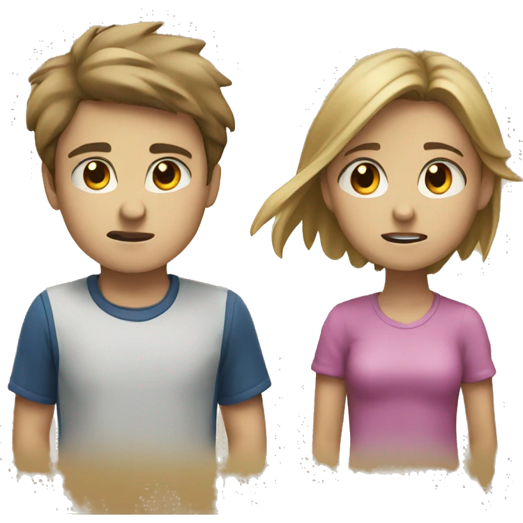 boy and a girl stopped fighting  emoji