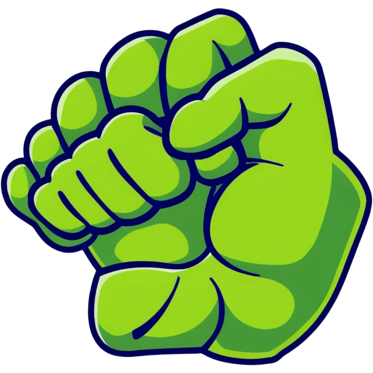 hulk fist smashing emoji