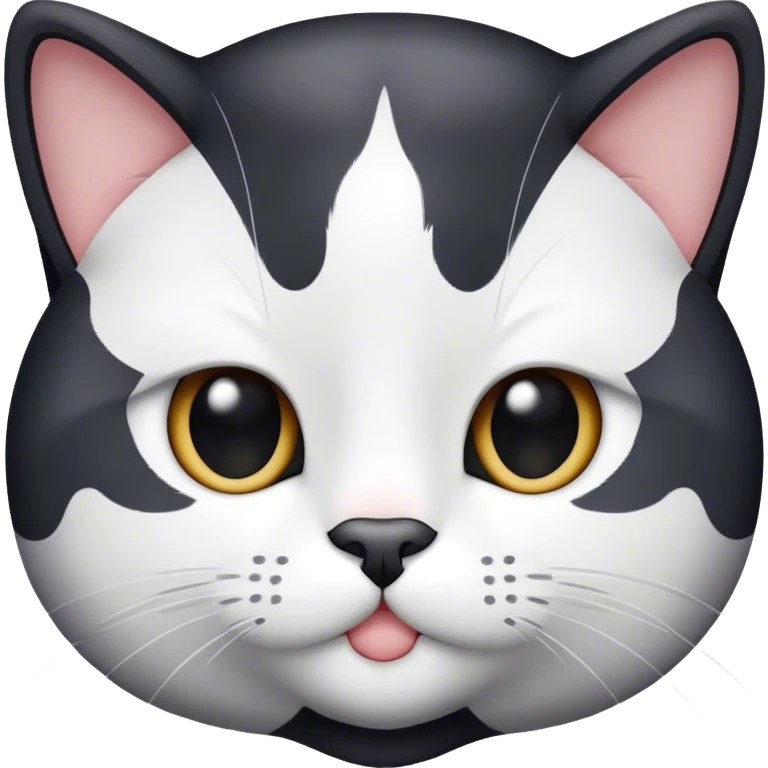 Bixby cat black and white emoji