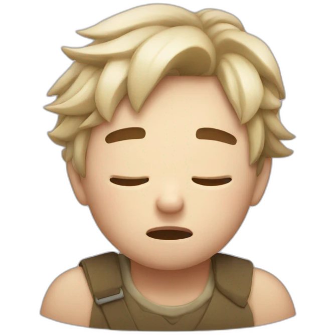 Tired, sleepy, toothless emoji