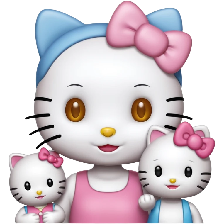 Hello Kitty. Avec ses ami emoji